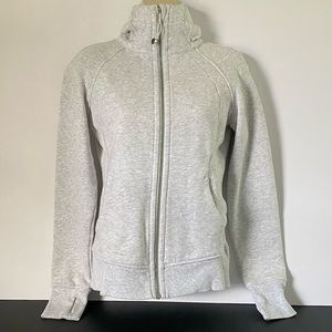 Lululemon	Scuba Full Zip Hoodie	  Heathered Core Ultra Light Grey	Size 4